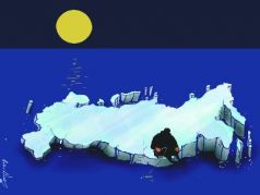 Остров Россия. Рисунок: Петр Саруханов / "Новая газета" Остров Россия. Рисунок: Петр Саруханов / "Новая газета"